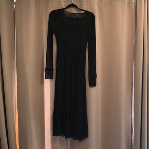 Black Polka/Mesh/Gothic inspired Dress Size L.